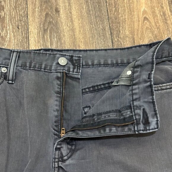 VTG Levi's 514 Jeans Men's 36x34 Black Straight Fit Stretch Denim White Tab - Picture 4 of 9